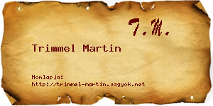 Trimmel Martin névjegykártya